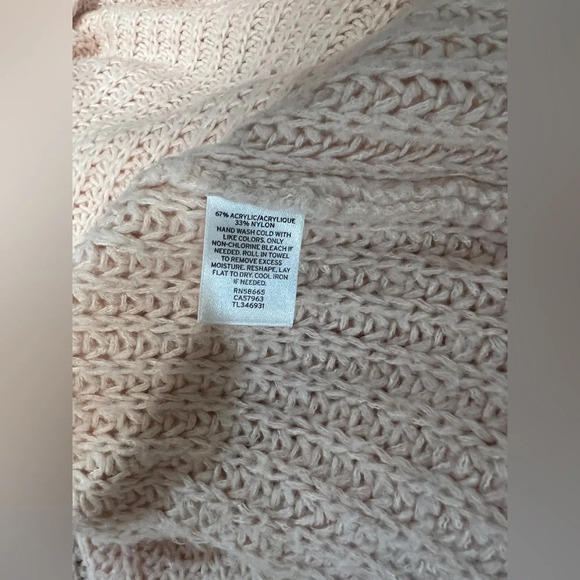 LEITH Pale pink turtleneck chunky knit sweater size M. - Picture 8 of 11